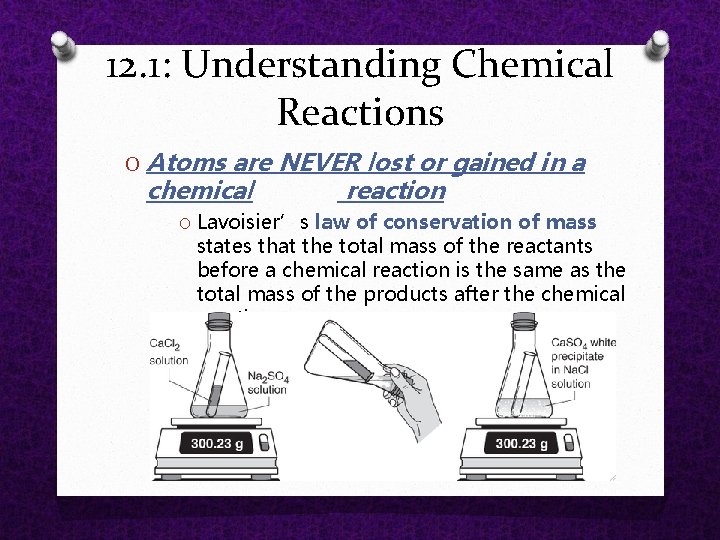 12. 1: Understanding Chemical Reactions O Atoms are NEVER lost or gained in a 12. 1: Understanding Chemical Reactions O Atoms are NEVER lost or gained in a