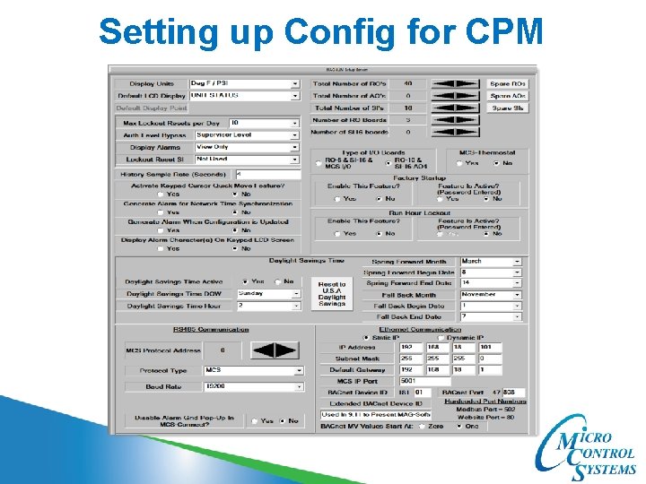 Setting up Config for CPM 