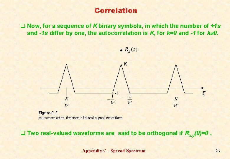 Correlation q Now, for a sequence of K binary symbols, in which the number