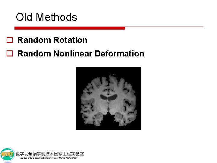 Old Methods o Random Rotation o Random Nonlinear Deformation 