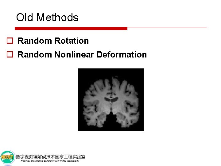 Old Methods o Random Rotation o Random Nonlinear Deformation 