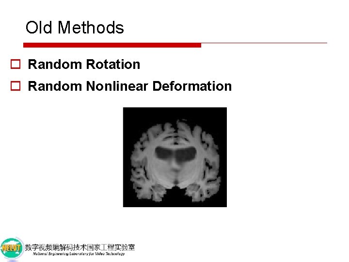 Old Methods o Random Rotation o Random Nonlinear Deformation 