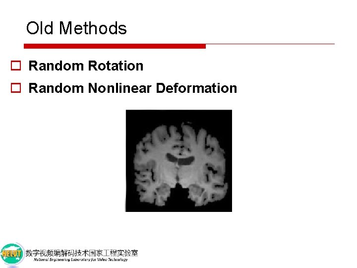 Old Methods o Random Rotation o Random Nonlinear Deformation 