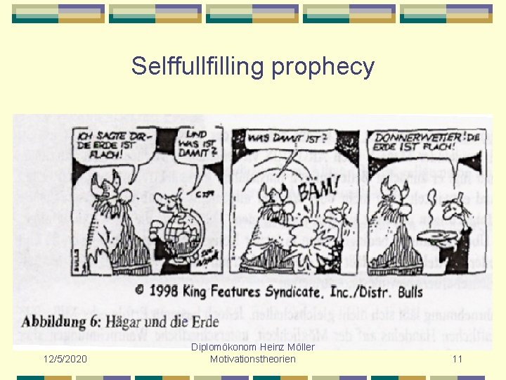 Selffullfilling prophecy 12/5/2020 Diplomökonom Heinz Möller Motivationstheorien 11 