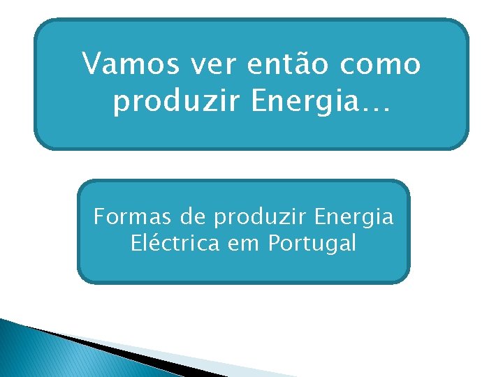 Vamos ver então como produzir Energia… Formas de produzir Energia Eléctrica em Portugal 