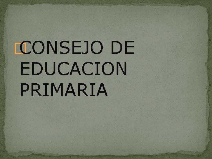 � CONSEJO DE EDUCACION PRIMARIA 