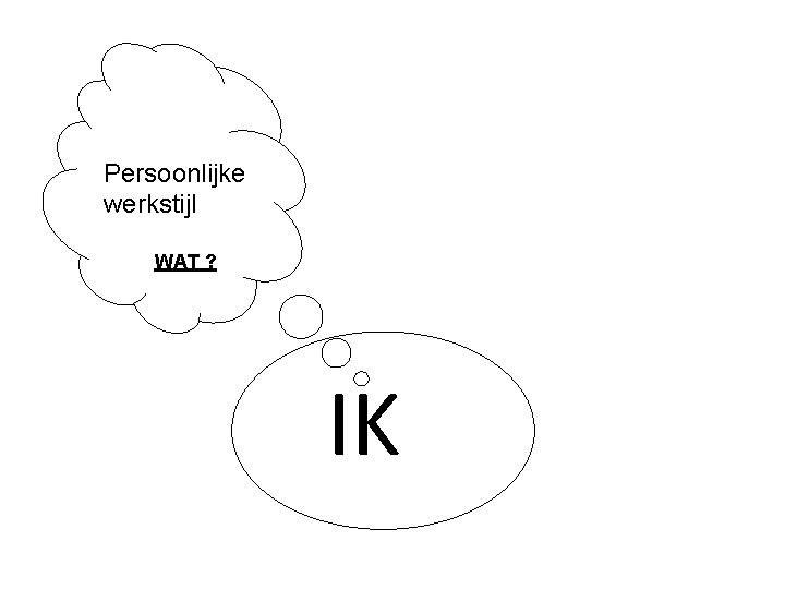 Persoonlijke werkstijl WAT ? IK 