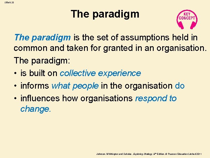 Slide 5. 22 The paradigm is the set of assumptions held in common and