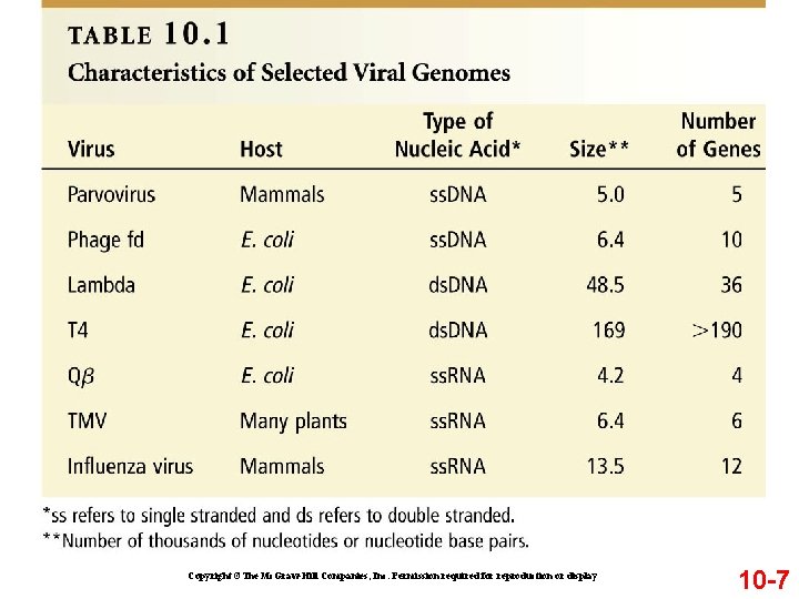 Copyright ©The Mc. Graw-Hill Companies, Inc. Permission required for reproduction or display 10 -7 Copyright ©The Mc. Graw-Hill Companies, Inc. Permission required for reproduction or display 10 -7