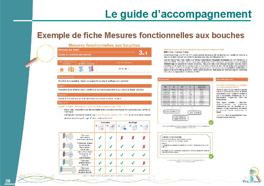 Le guide d’accompagnement Exemple de fiche Mesures fonctionnelles aux bouches 28 