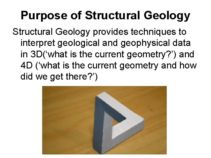 Purpose of Structural Geology provides techniques to interpret geological and geophysical data in 3