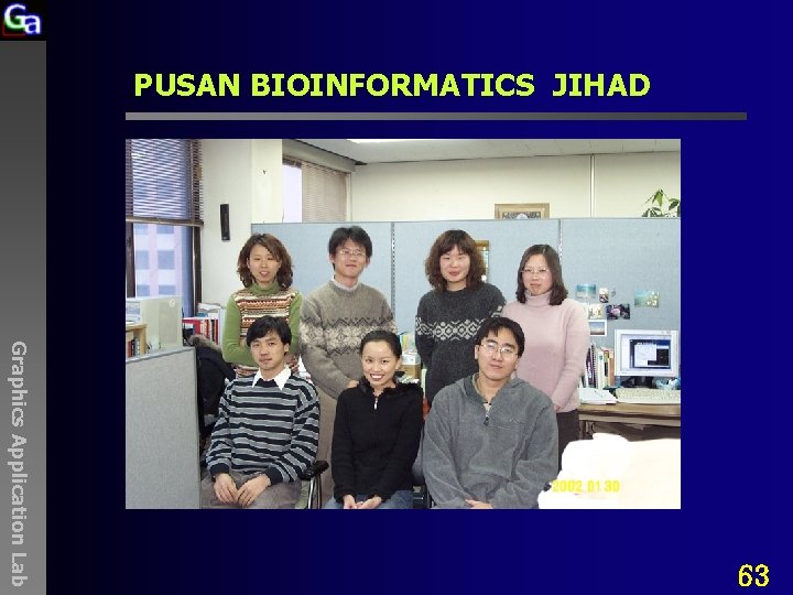 PUSAN BIOINFORMATICS JIHAD Graphics Application Lab 63 