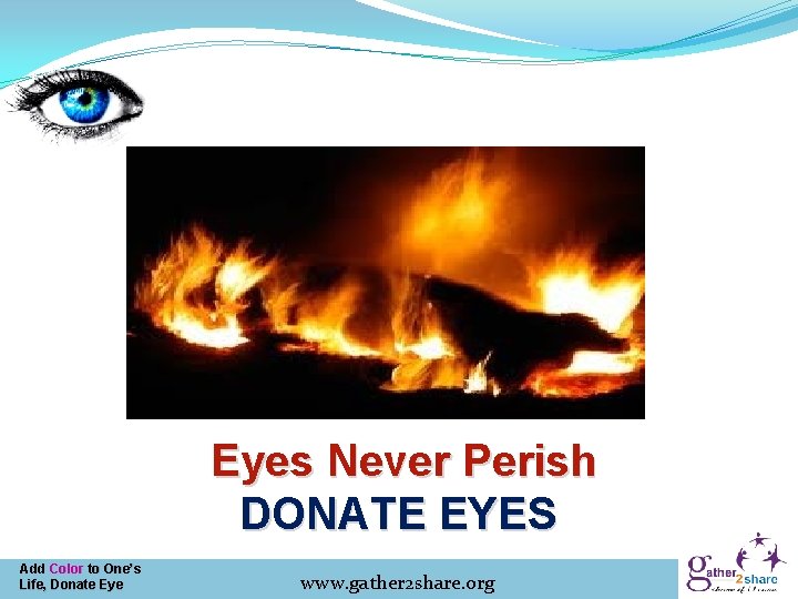 Eyes Never Perish DONATE EYES Add Color to One’s Life, Donate Eye www. gather