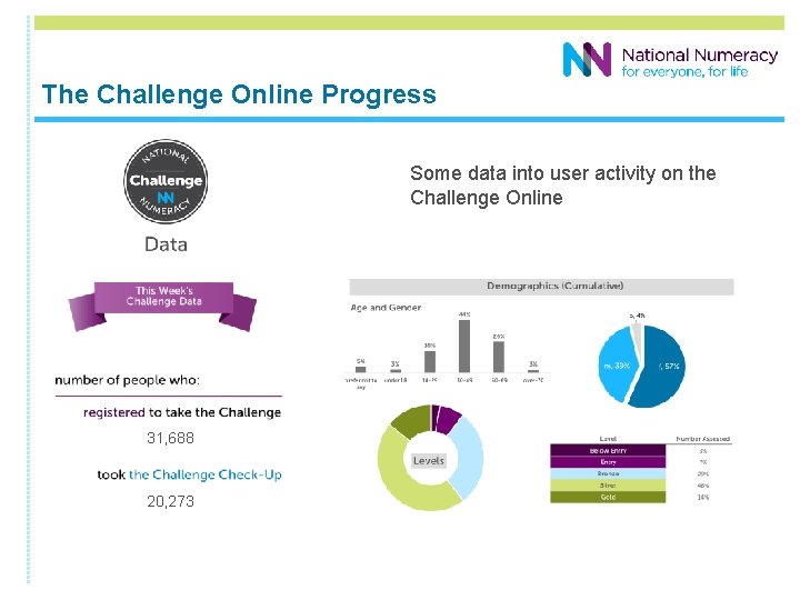 The Challenge Online Progress Some data into user activity on the Challenge Online 31,