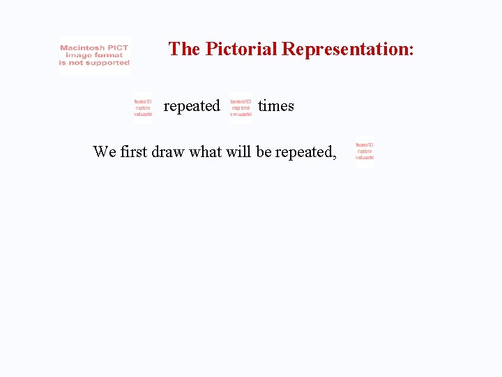 The Pictorial Representation: repeated times We first draw what will be repeated, 
