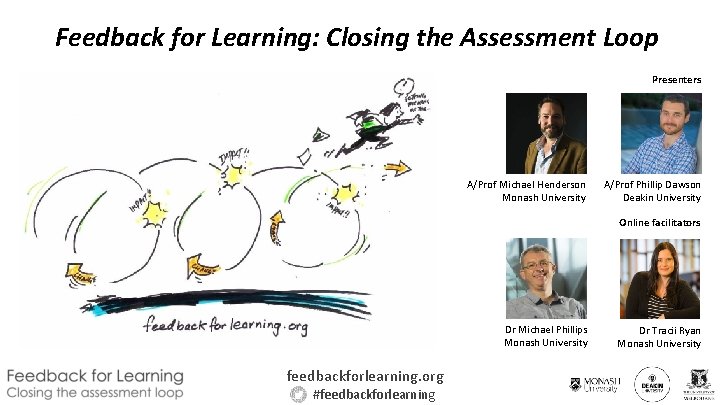 Feedback for Learning: Closing the Assessment Loop Presenters A/Prof Michael Henderson Monash University A/Prof
