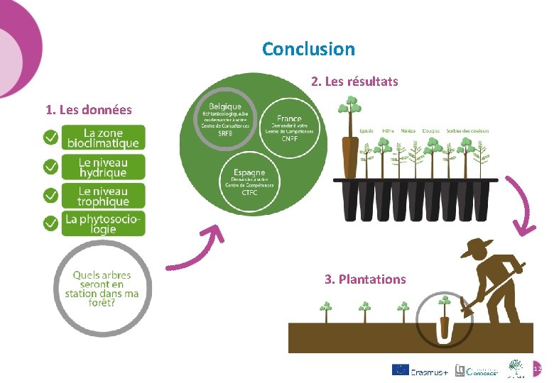 Conclusion 2. Les résultats 1. Les données 3. Plantations 12 