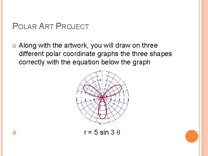 POLAR ART PROJECT Along with the artwork, you will draw on three different polar
