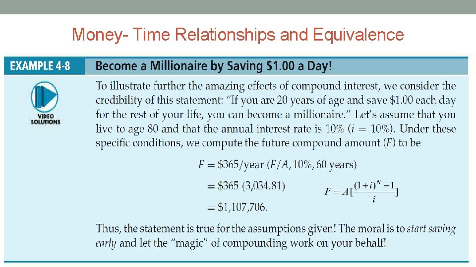 Money- Time Relationships and Equivalence 