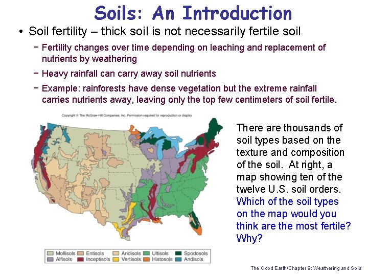 Soils: An Introduction • Soil fertility – thick soil is not necessarily fertile soil