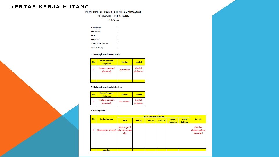 KERTAS KERJA HUTANG 