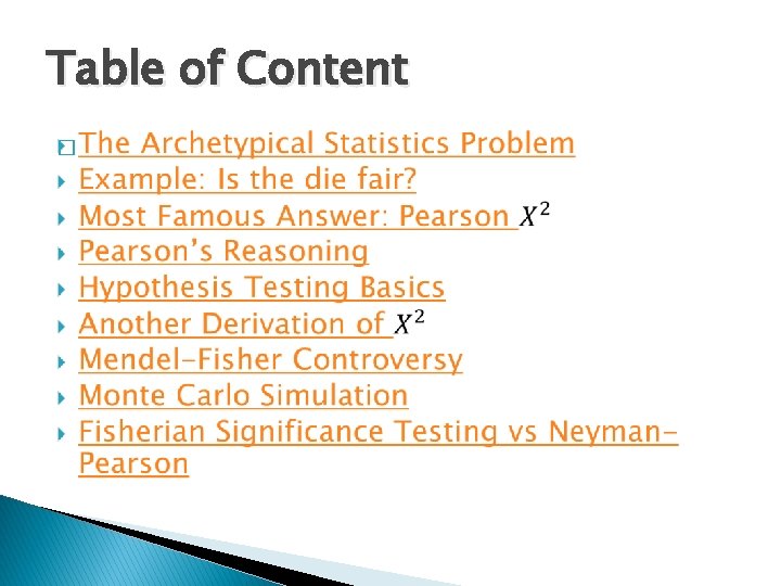 Table of Content � 