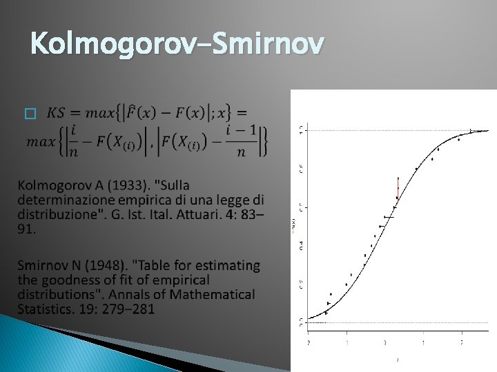 Kolmogorov-Smirnov � 