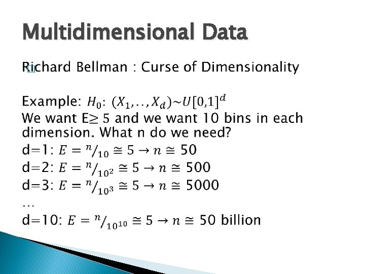 Multidimensional Data � 