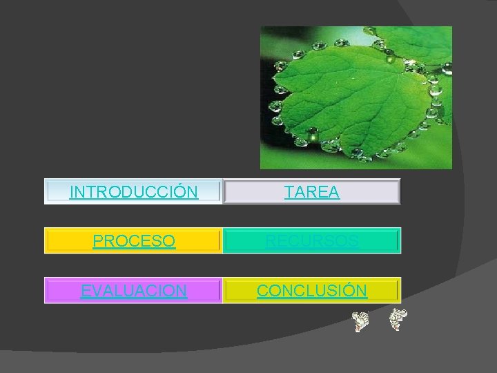 INTRODUCCIÓN TAREA PROCESO RECURSOS EVALUACION CONCLUSIÓN INTRODUCCIÓN TAREA PROCESO RECURSOS EVALUACION CONCLUSIÓN