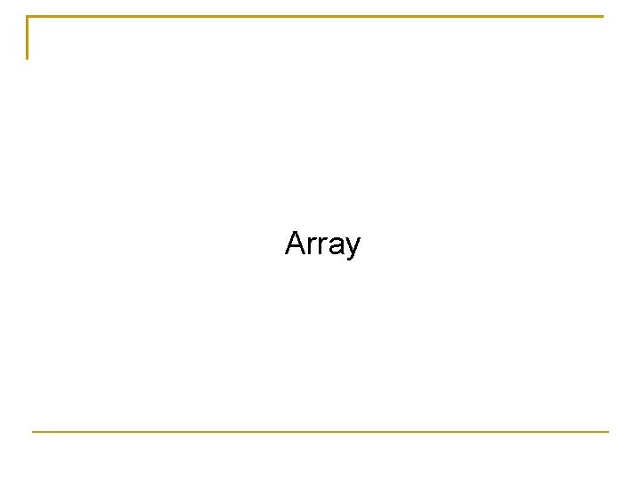 Array 