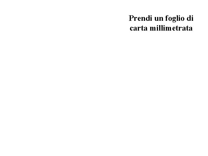 Prendi un foglio di carta millimetrata 