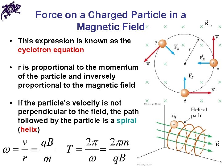 Force on a Charged Particle in a Magnetic Field • This expression is known