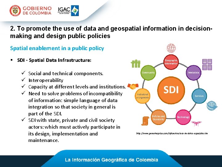 2. To promote the use of data and geospatial information in decisionmaking and design