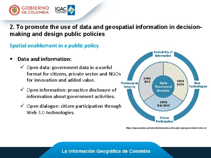 2. To promote the use of data and geospatial information in decisionmaking and design