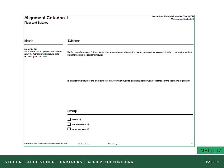 IMET p. 17 PAGE 21 