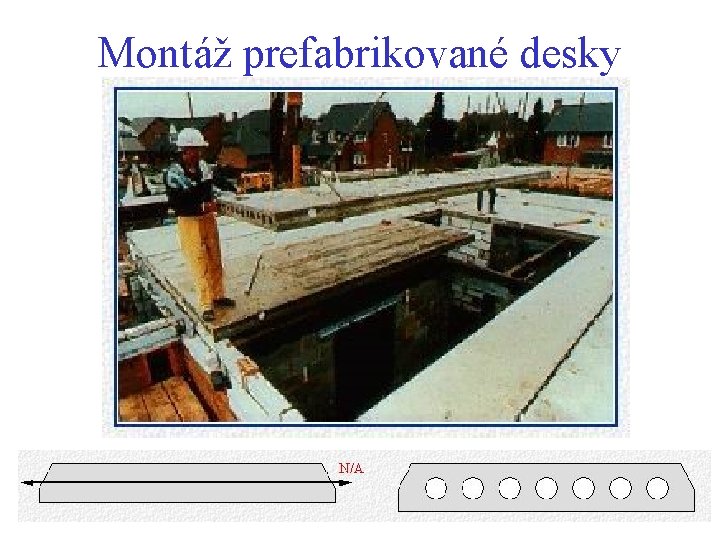Montáž prefabrikované desky Montáž prefabrikované desky