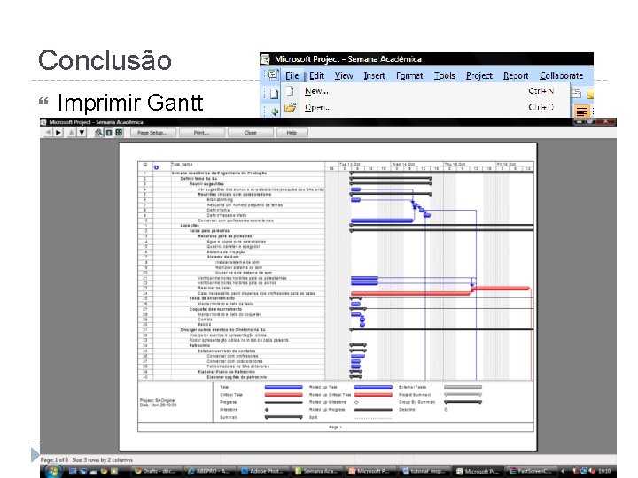 Conclusão Imprimir Gantt 