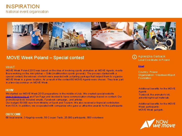 INSPIRATION National event organisation MOVE Week Poland – Special contest WHAT MOVE Week Poland