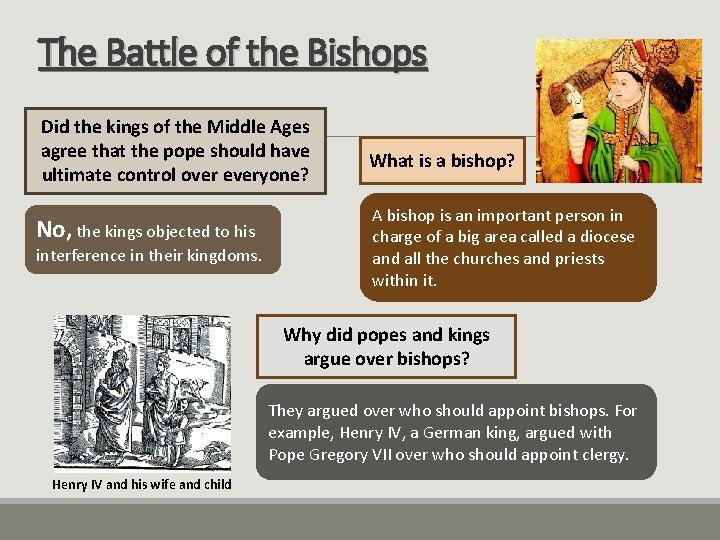 The Battle of the Bishops Did the kings of the Middle Ages agree that