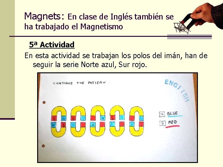 Magnets: En clase de Inglés también se ha trabajado el Magnetismo 5ª Actividad En