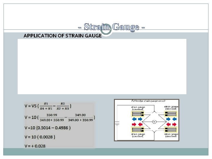 - Strain Gauge APPLICATION OF STRAIN GAUGE 
