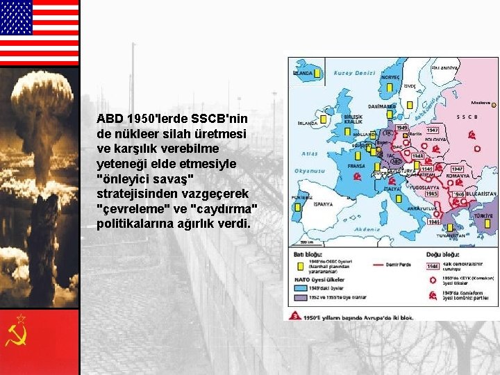 ABD 1950'lerde SSCB'nin de nükleer silah üretmesi ve karşılık verebilme yeteneği elde etmesiyle "önleyici