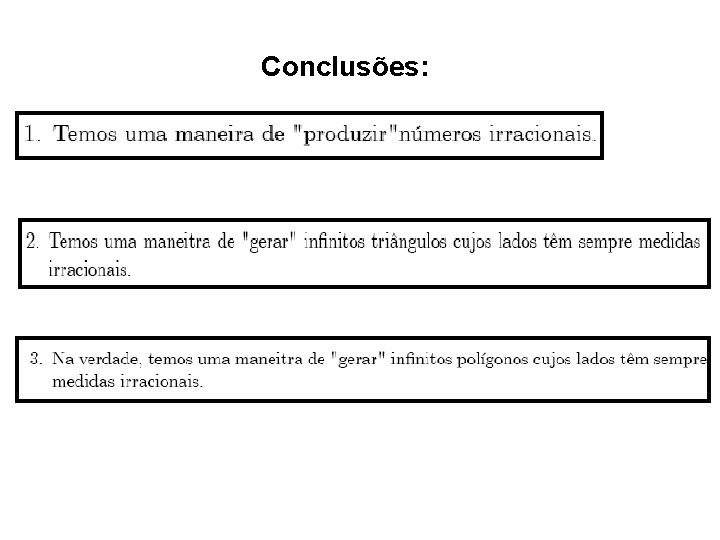 Conclusões: 