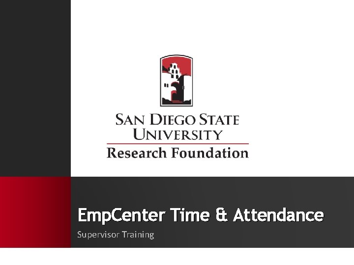 Emp. Center Time & Attendance Supervisor Training 