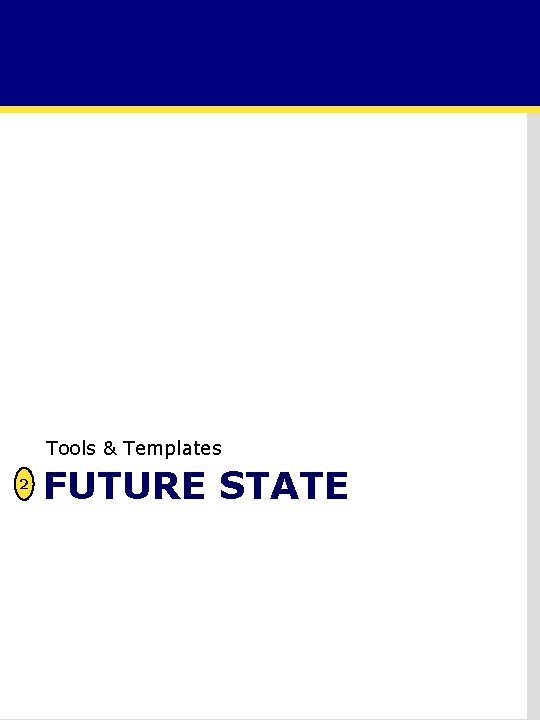 Tools & Templates 2 FUTURE STATE 