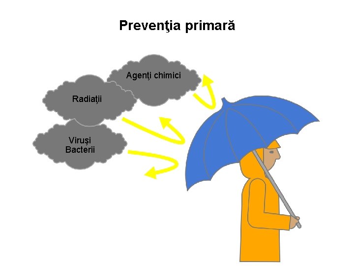 Prevenţia primară Agenţi chimici Radiaţii Viruşi Bacterii 