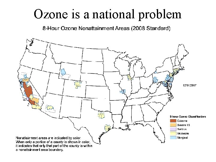 Ozone is a national problem 