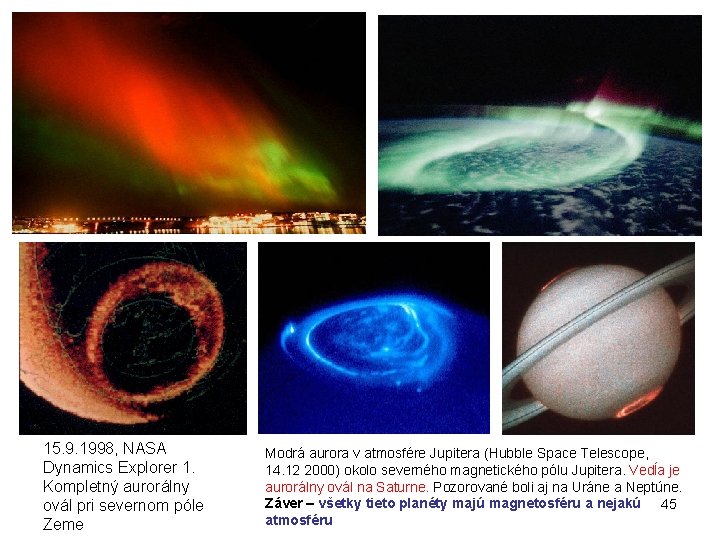 15. 9. 1998, NASA Dynamics Explorer 1. Kompletný aurorálny ovál pri severnom póle Zeme