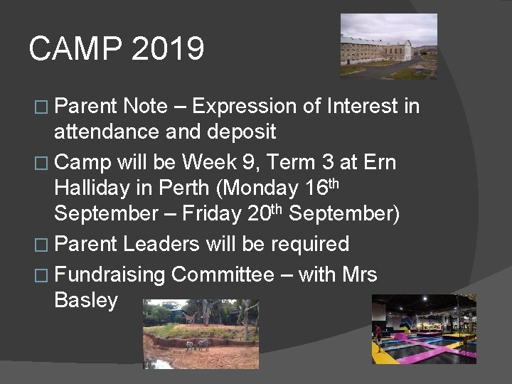 CAMP 2019 � Parent Note – Expression of Interest in attendance and deposit �