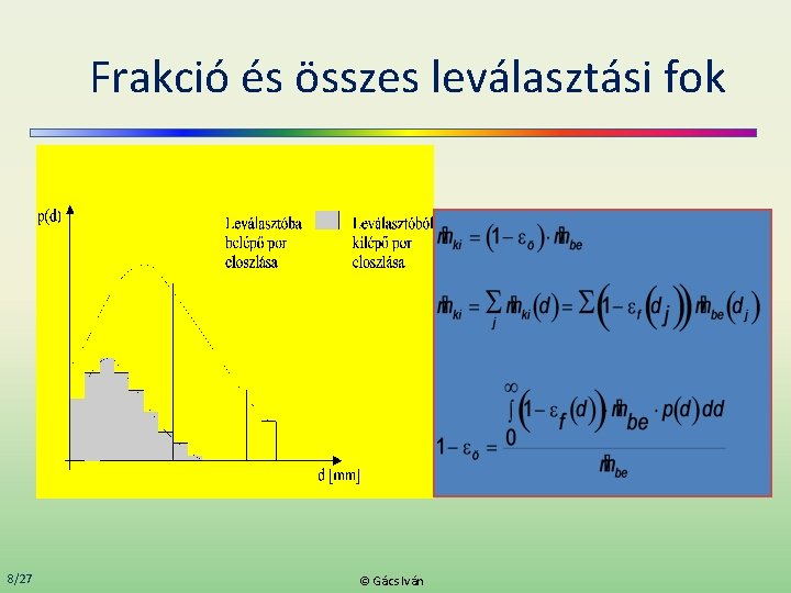 Frakció és összes leválasztási fok 8/27 © Gács Iván 